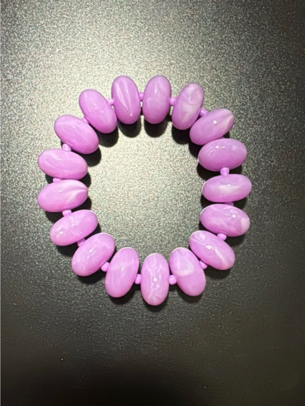 Kids Stretch Bracelet - Lavender Bead Design